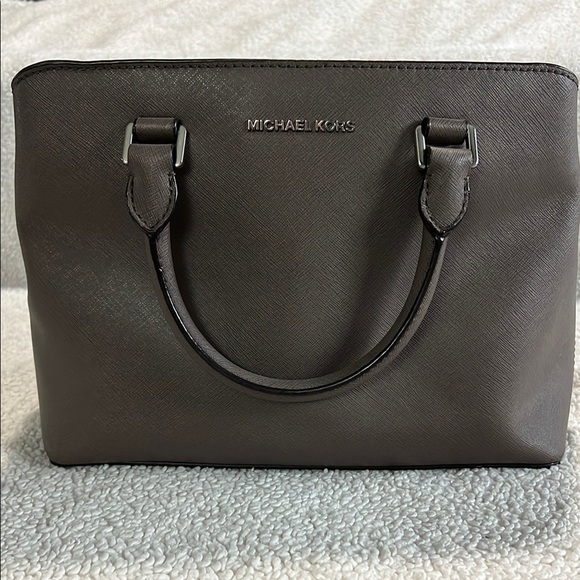 Michael Kors NWT Savannah Saffiano Leather Satchel Cinder - Picture 1 of 6